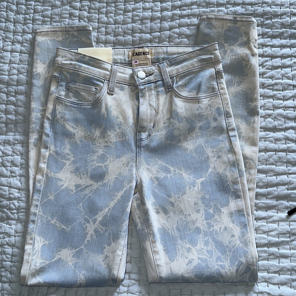 L’AGENCE PARIS MARGOT high rise skinny Jean size 24 stretch new with tags.